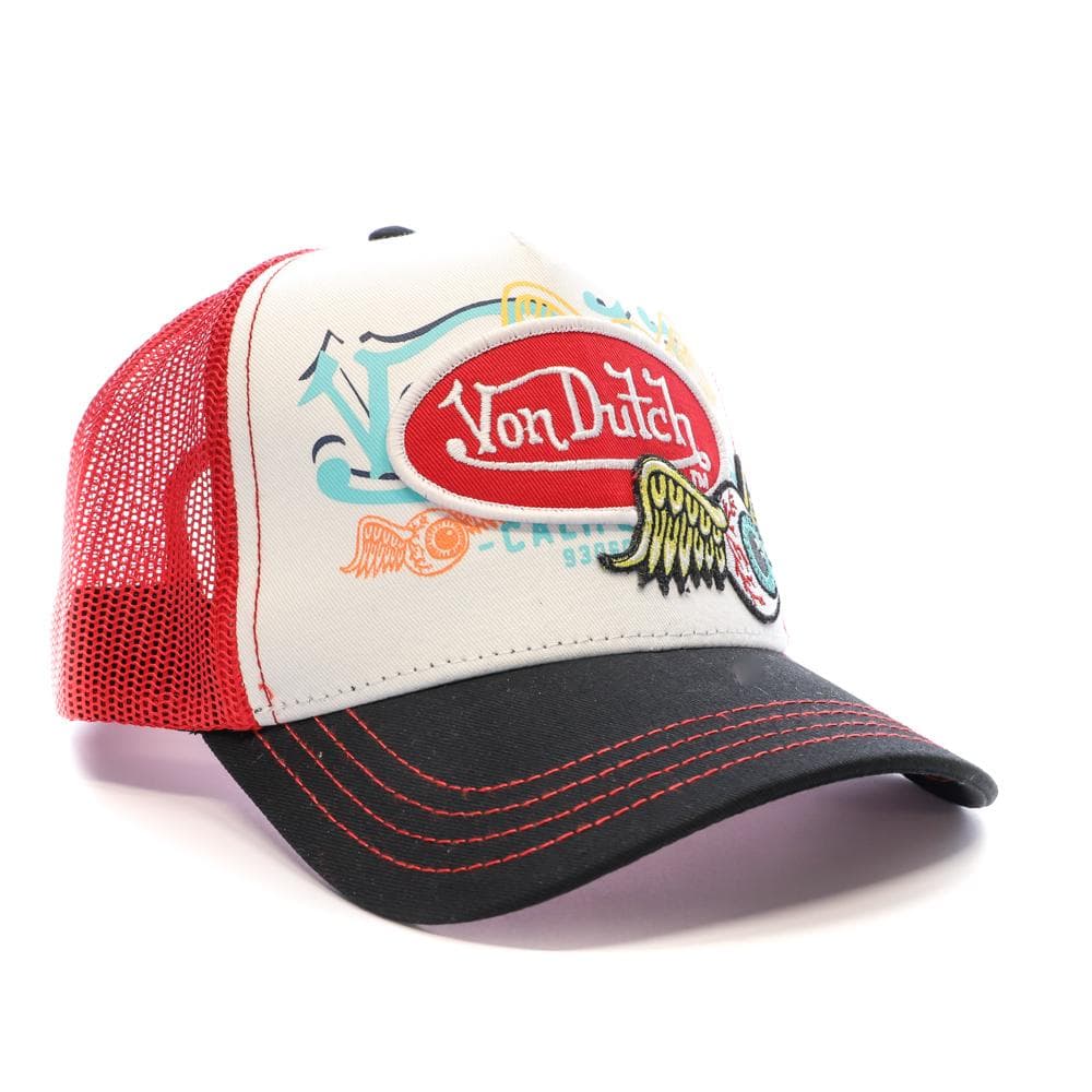 Casquette Rouge/Noir Homme Von Dutch PAT 2