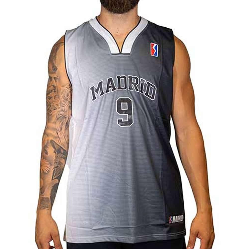 Madrid 9 Maillot de basketball Gris Homme Sport Zone 1
