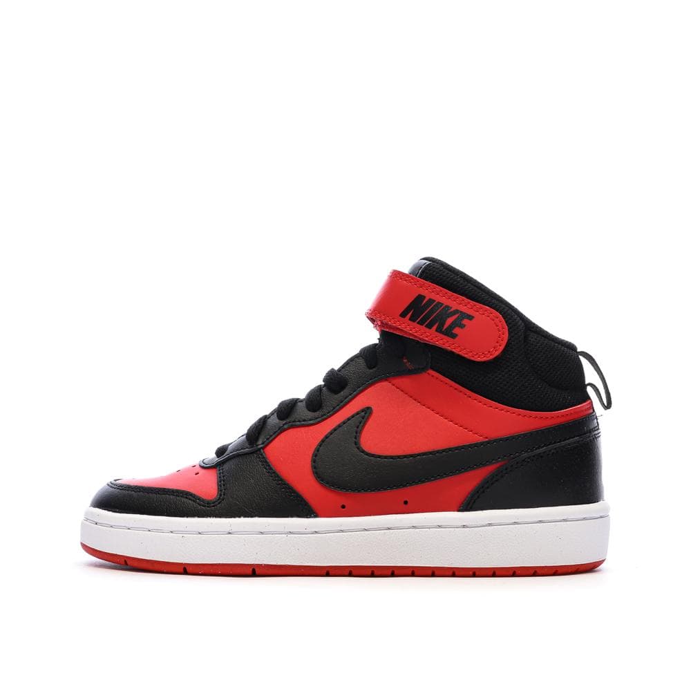 Baskets Noir/Rouge Mixte Nike Court Borough Mid 2 1