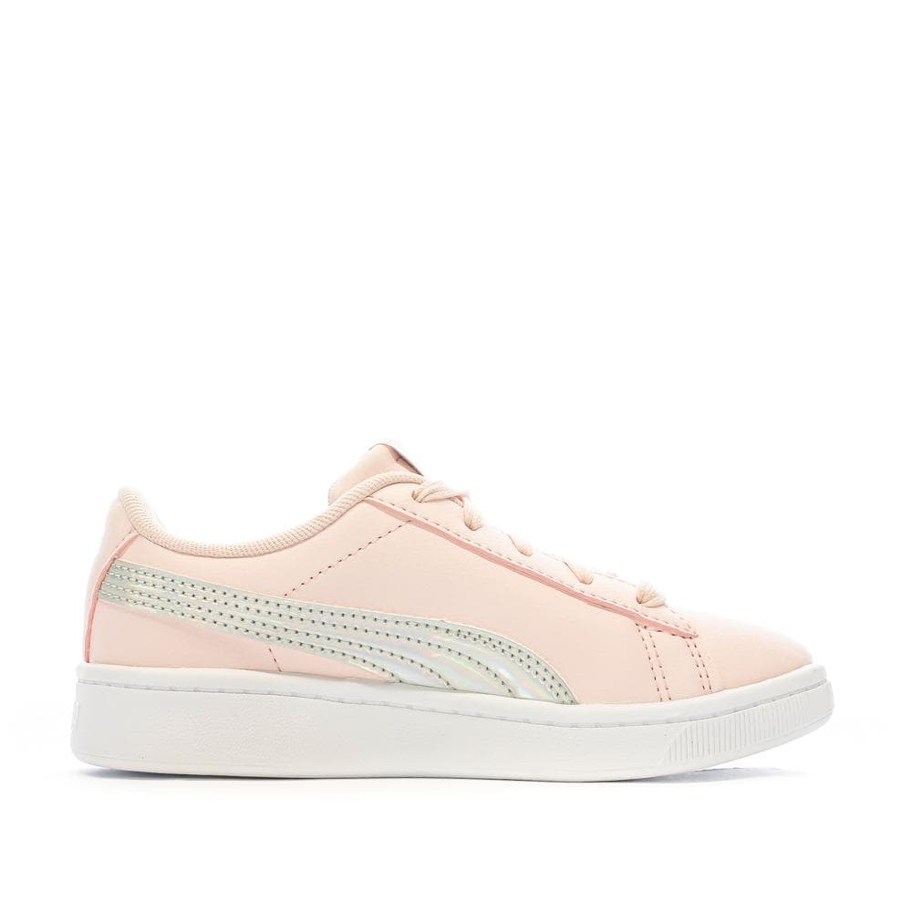 Baskets Rose/Gris pailleté Fille Puma Vikky Rainbow 2
