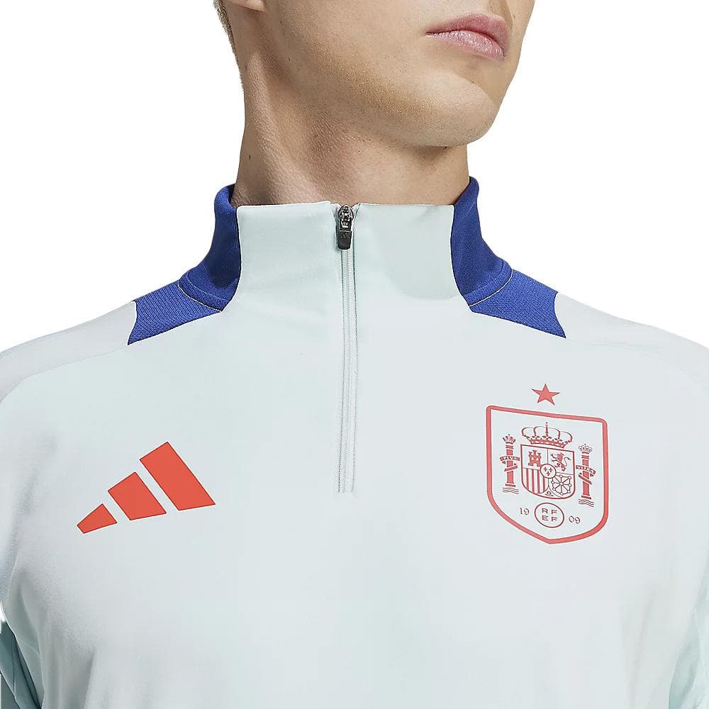 Espagne Sweat 1/2 zip Bleu Pâle Homme Adidas 2024 3