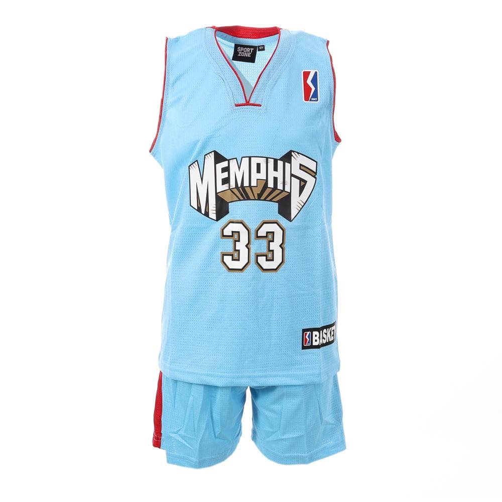 Menphis Ensemble de Basketball Bleu Garçon Sport Zone 1