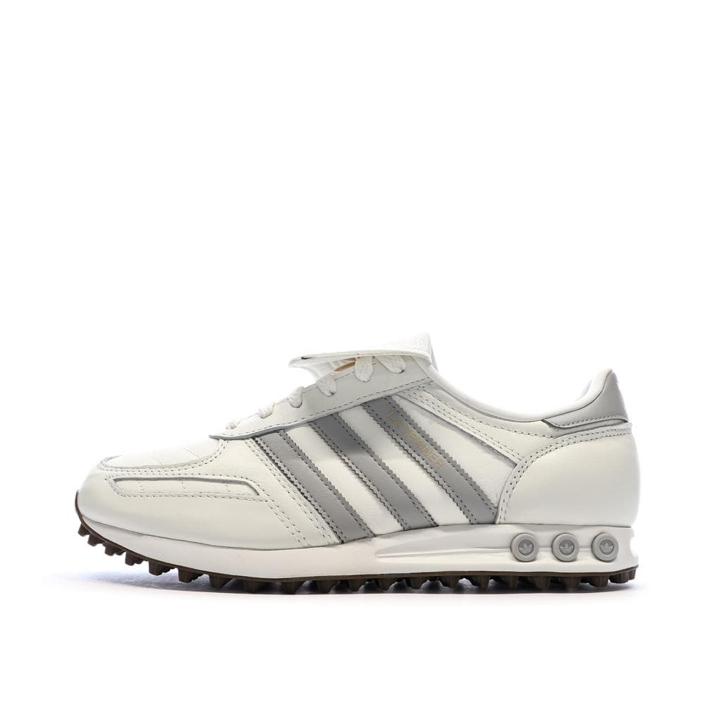 Baskets Blanc/Gris Homme Adidas La Trainer 1
