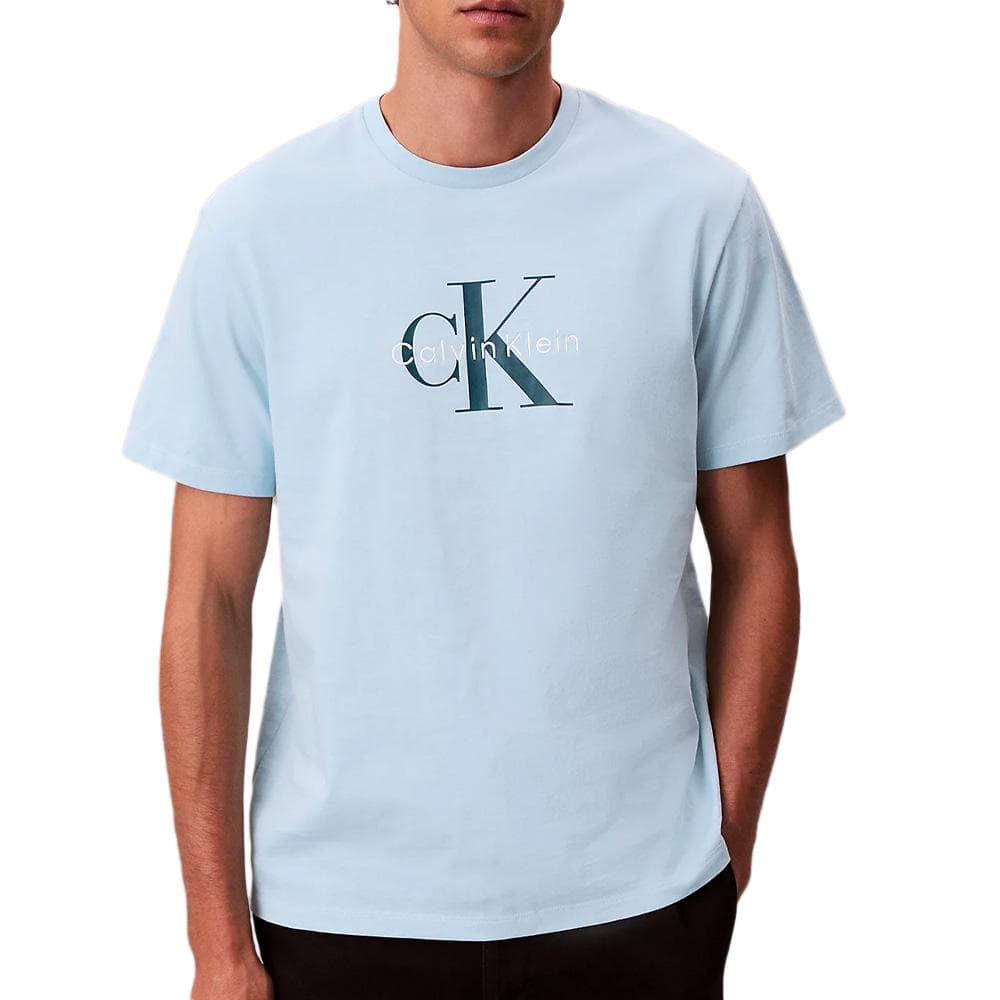 T-Shirt Bleu Homme Calvin Klein Jeans Hero 1