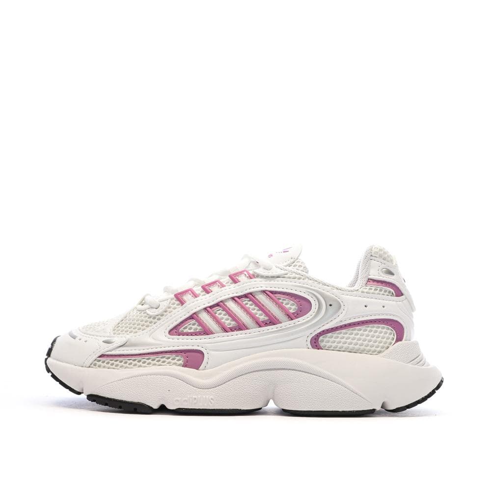 Baskets Blanches/Roses Femme Adidas Ozmillen 1
