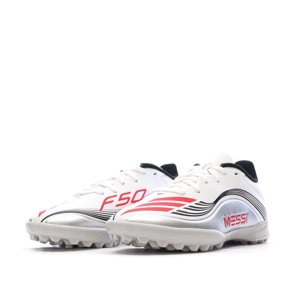 Chaussures de Foot Blanc Junior Adidas F50 Messi League TF 6