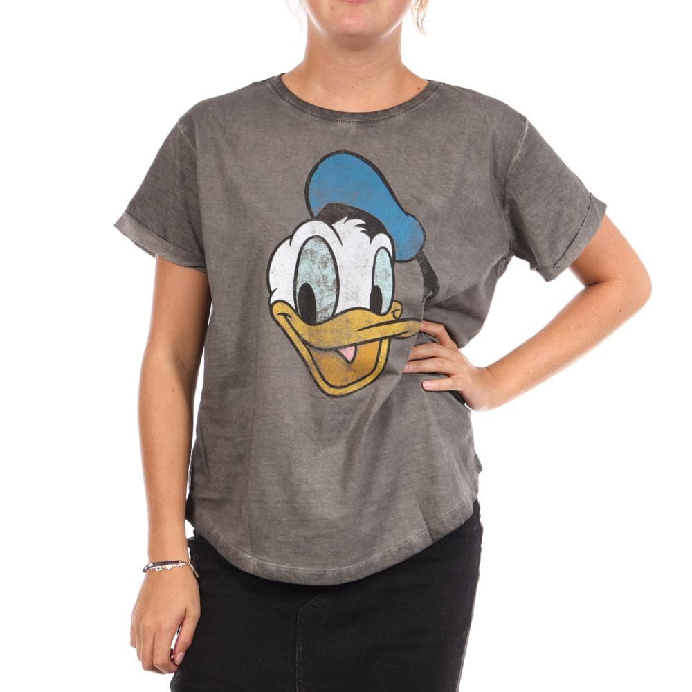 T-Shirt Gris Femme Disney Donald Duck Face 1