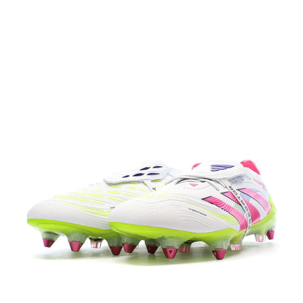 Chaussures de Foot Blanc/Rose Homme Adidas Predator Elite FT SG 6