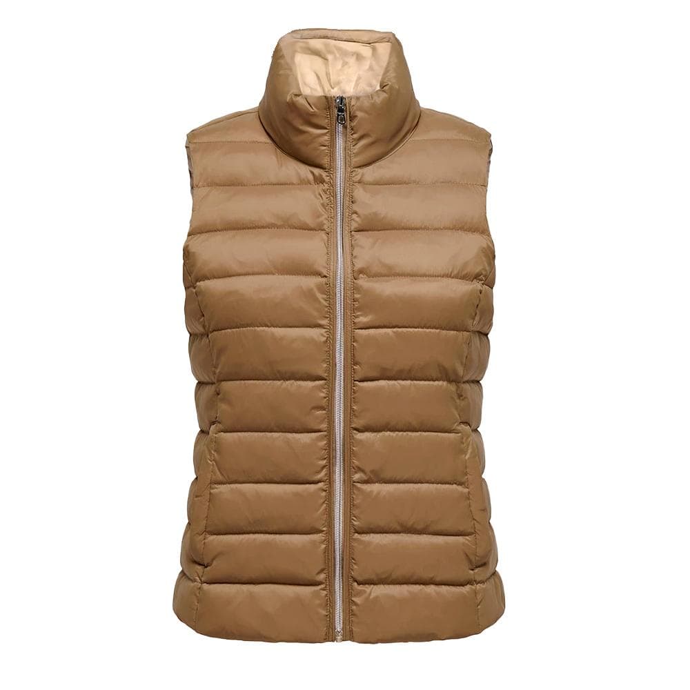 Doudoune Sans Manches Marron/Beige Femme Only Talire 1