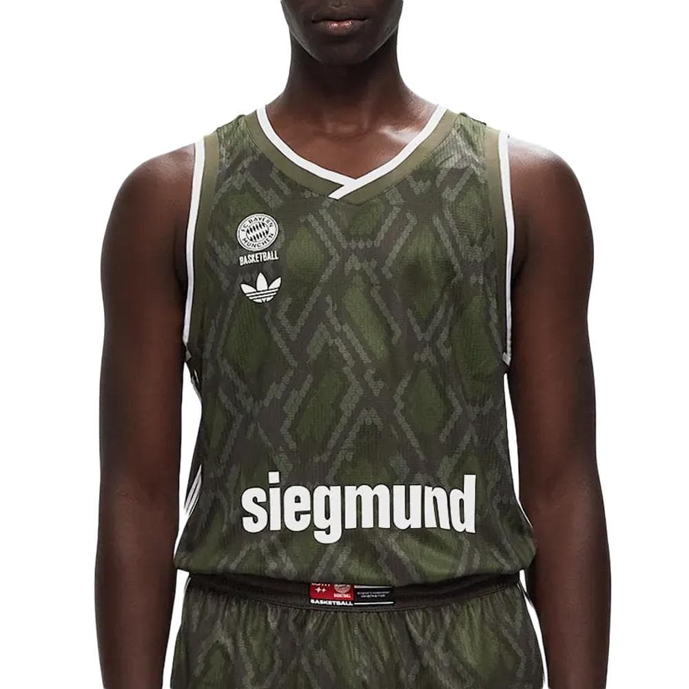 Bayern Munich Maillot Basketball Kaki Homme Adidas BSTN 1