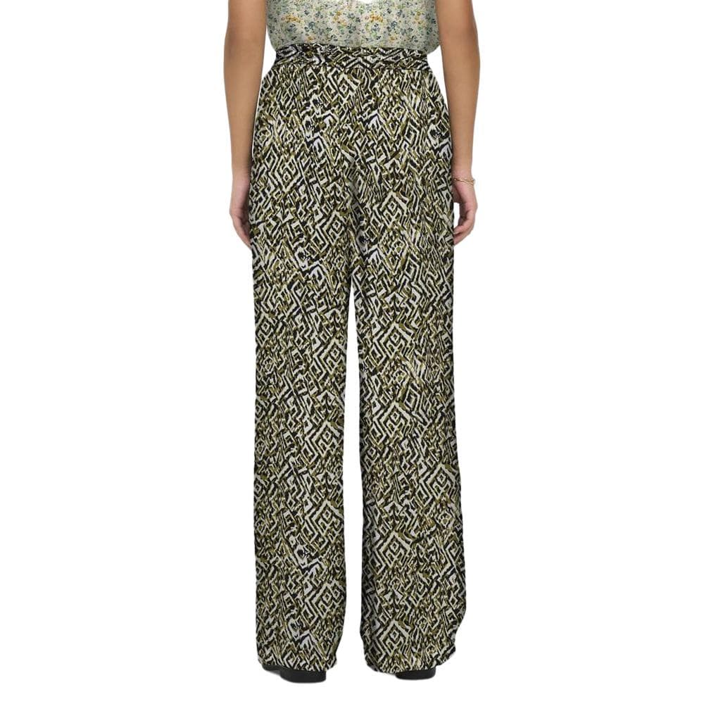 Pantalon fluide Noire/Blanc/Marron Femme JDY Nile Life 2