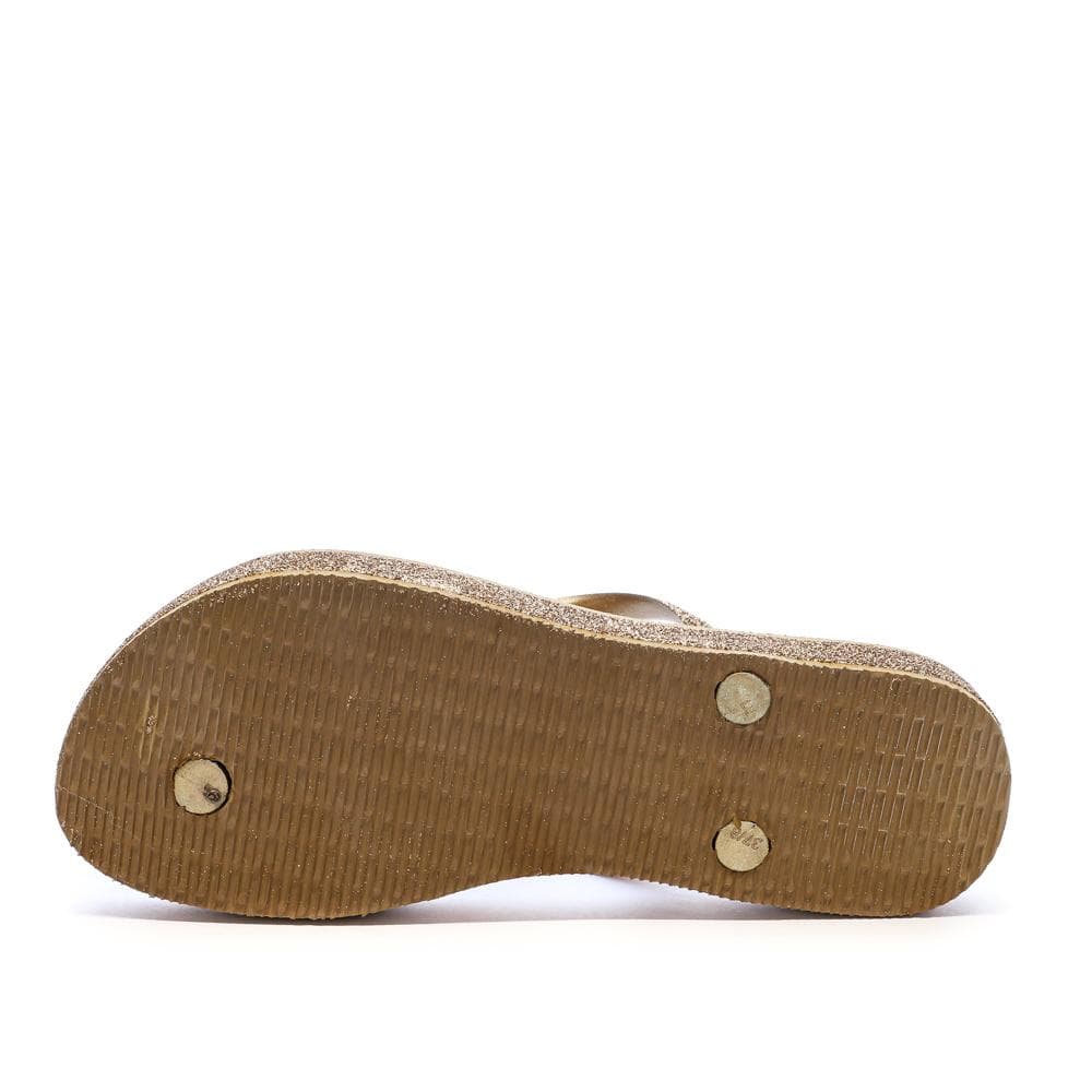 Tongs Marron/Doré Femme Havaianas Slim Platform Sparkle 2