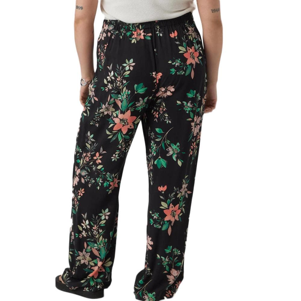 Pantalon Noir à fleurs Femme Vero Moda Curve Easy Hw Wide 2