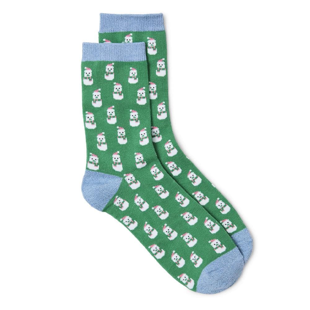 Chaussettes Vertes/Bleu Femme Vero Moda Bonhomme de Neige 1