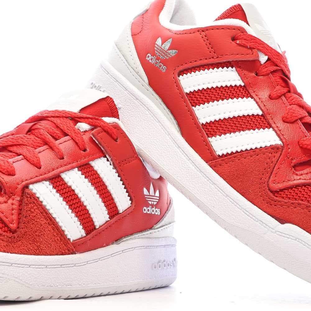 Baskets Rouges/Blanches Garçon Adidas Forum 7