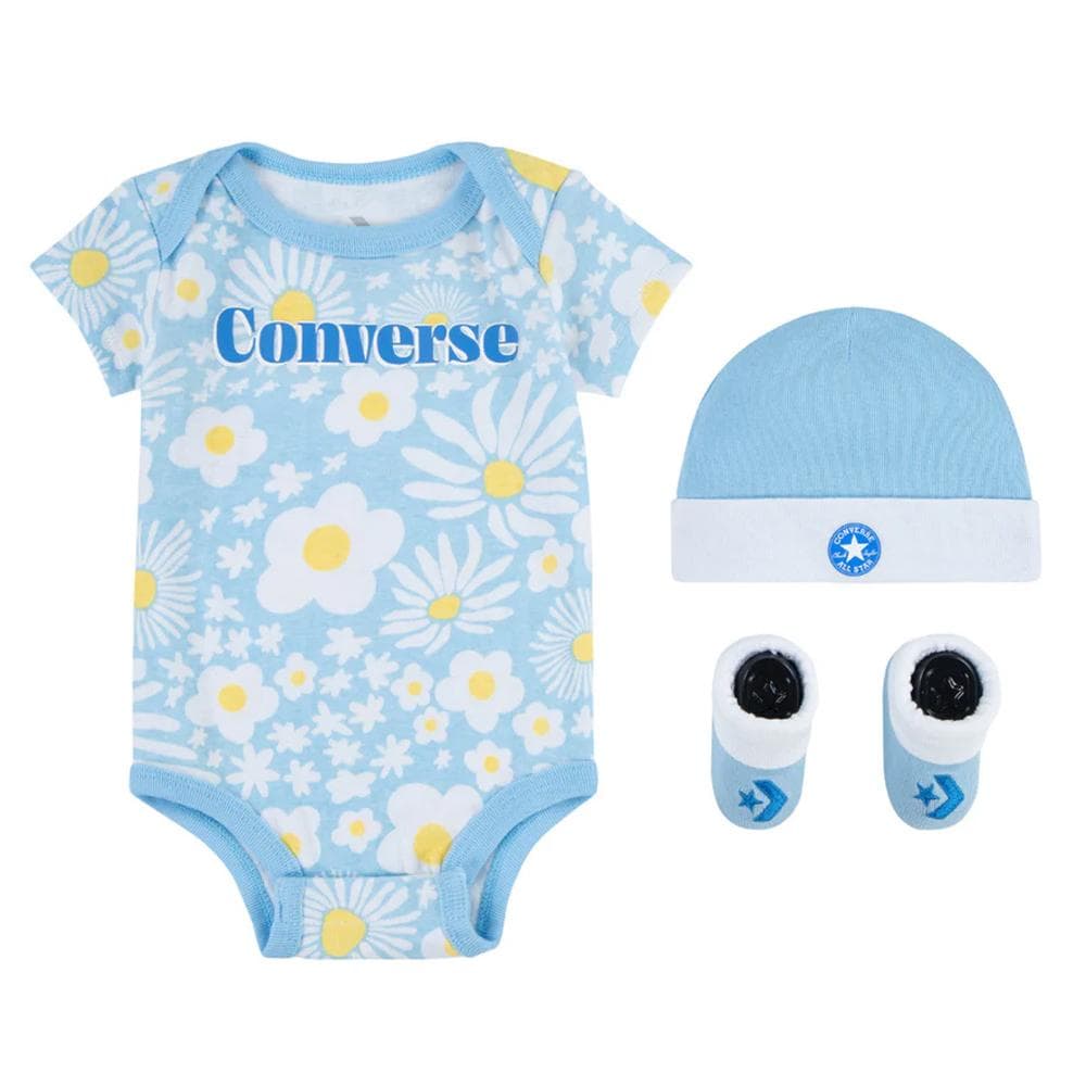 Ensemble Bleu/Jaune Fille Converse Seasonal 1