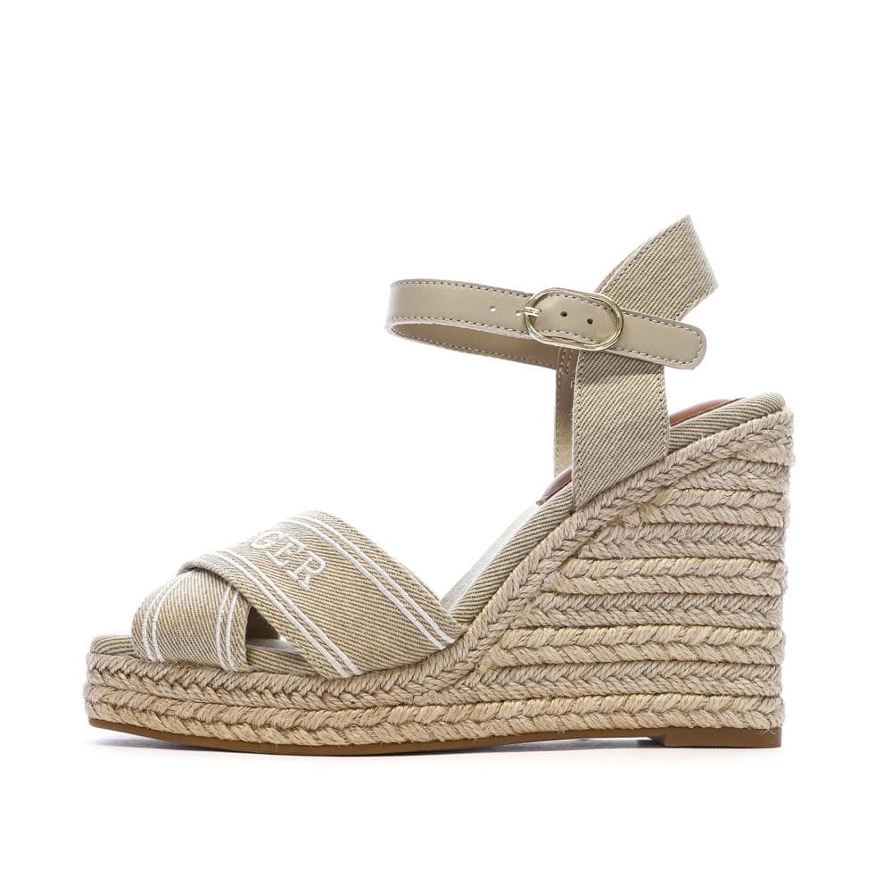 Sandales Compensées Beiges Femme Tommy Hilfiger FW0FW08668 1