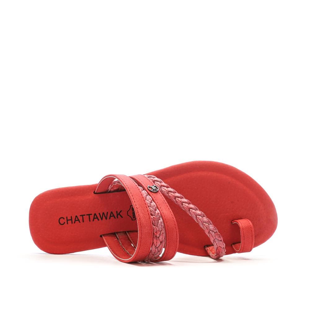 Sandales Rouge Femme Chattawak TIFA 4