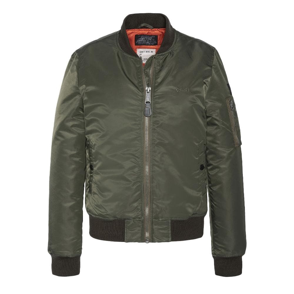 Bomber Kaki Femme Schott Femme JET17W 1