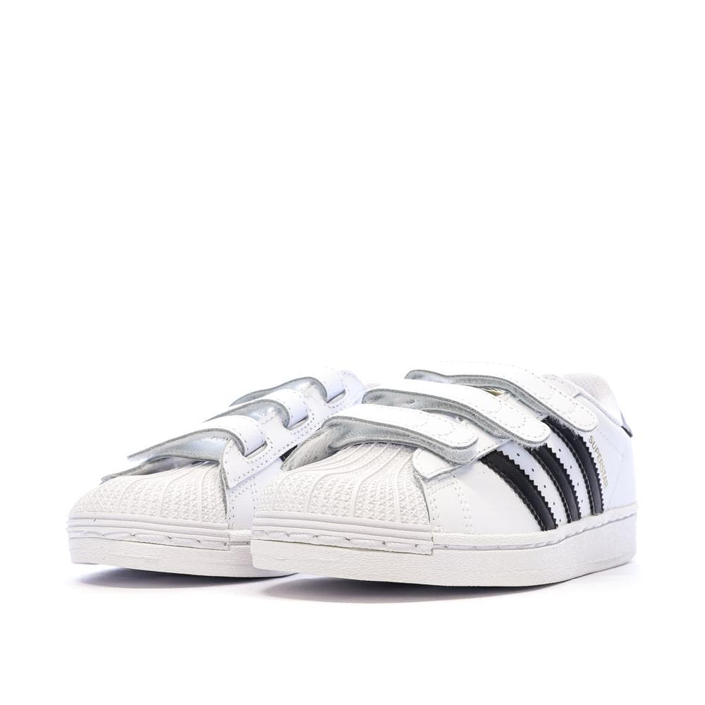 Basket Blanches/Noires Garçon Adidas Superstar 6
