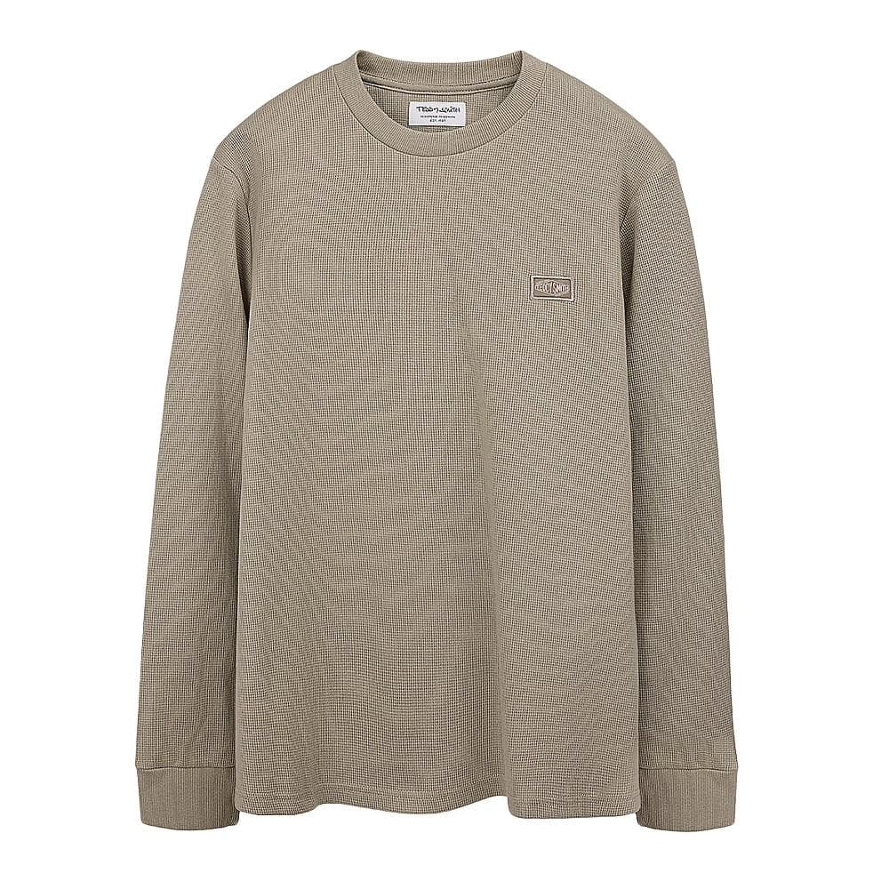 Pull Beige Foncé Homme Teddy Smith Waffle 1