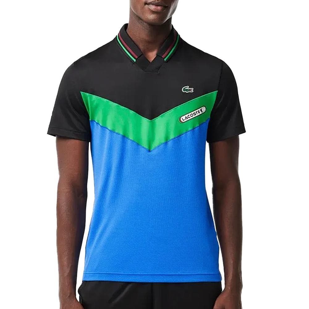 Polo Noir Homme Lacoste Tennis x Daniil Medvedev 1