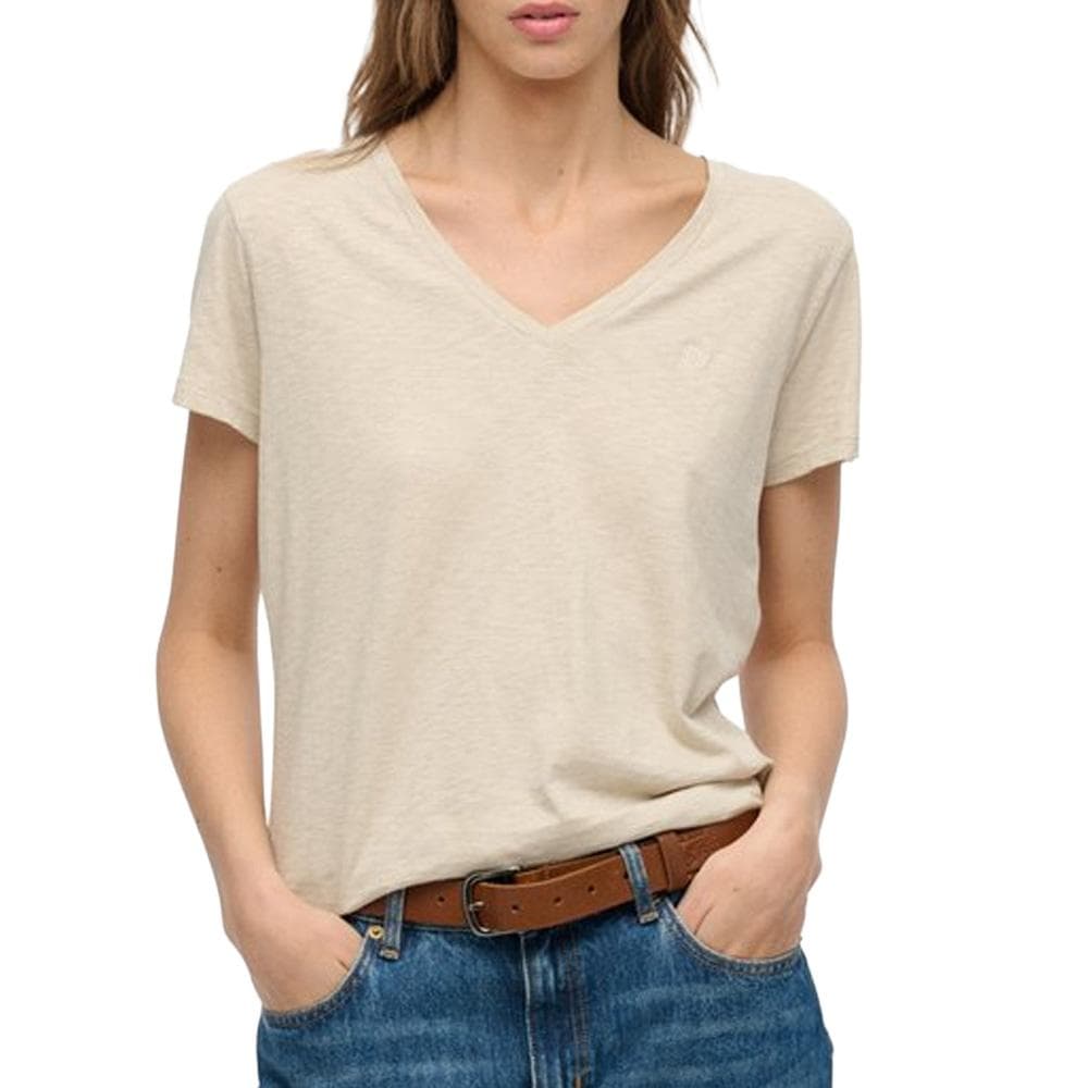 T-Shirt Beige Femme Superdry Studioss 1