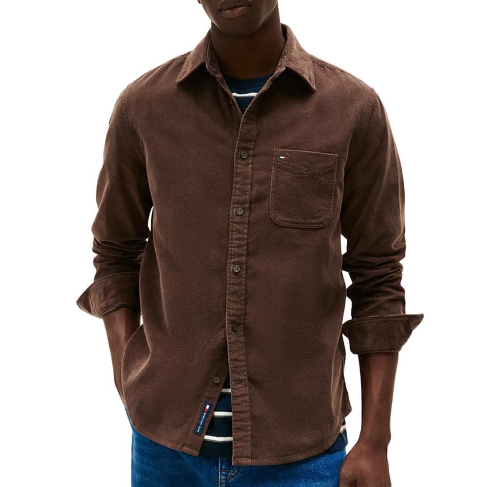 Chemise Marron Homme Tommy Hilfiger Cord 1