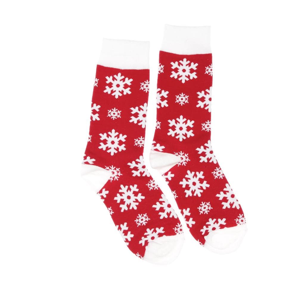 Chaussettes Blanc/Rouge Mixte Stella Green Flocons 1