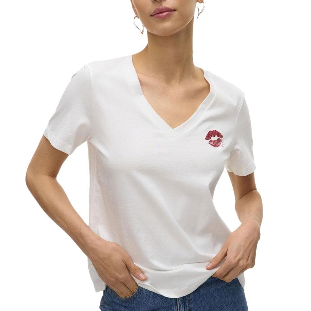 T-Shirt Blanc Femme Vero Moda Feyola 1