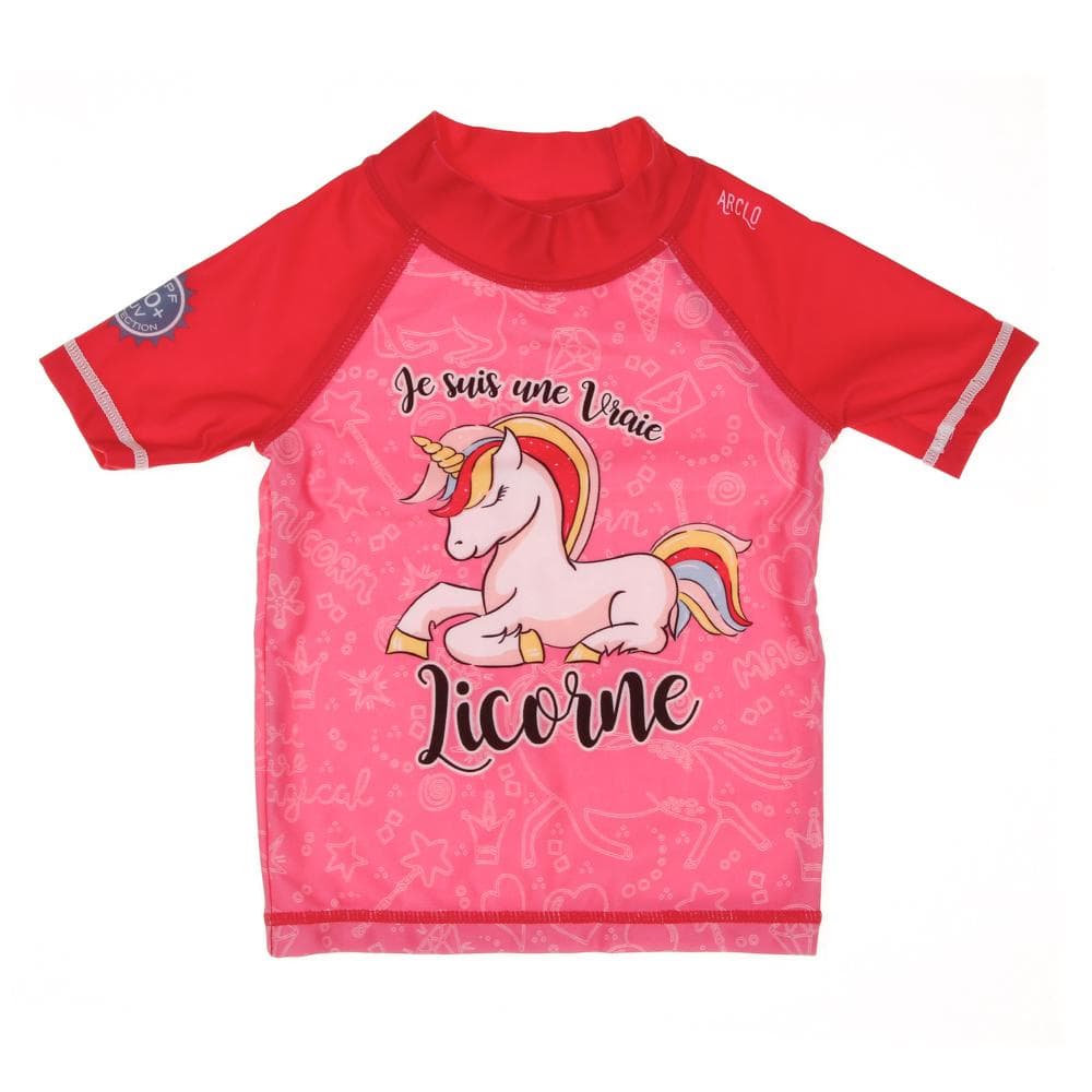 Lycra anti UV Rose Fille Arclo Licorne 1
