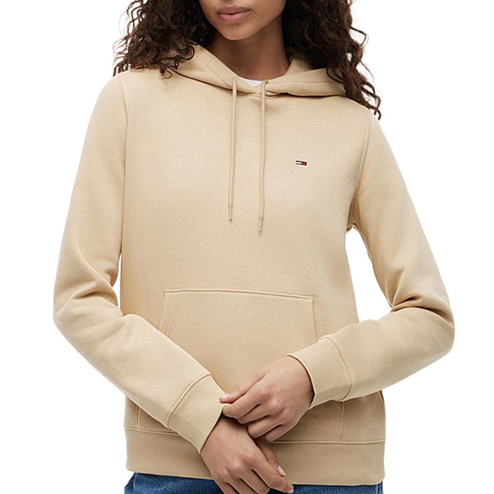 Sweat à Capuche Beige Moyen Femme Tommy Hilfiger Flag 1