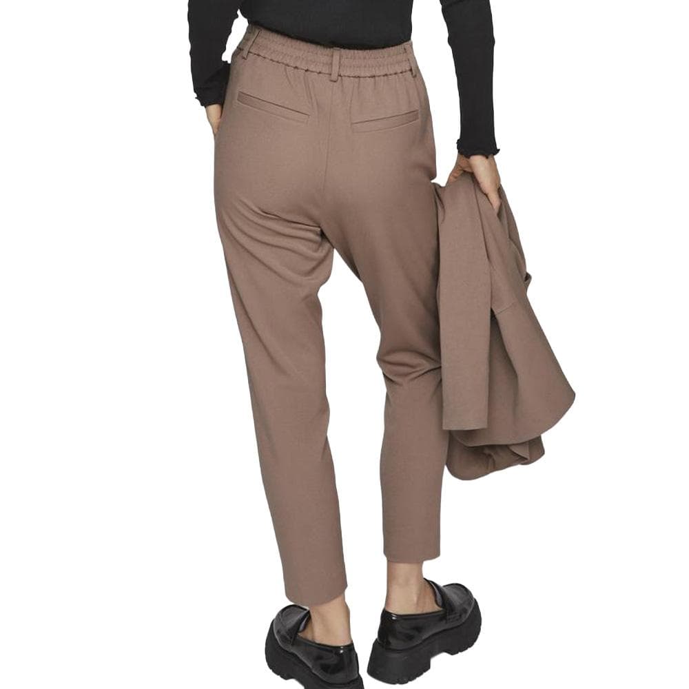 Pantalon Marron Femme Vila Vivarone Slim 7/8 2