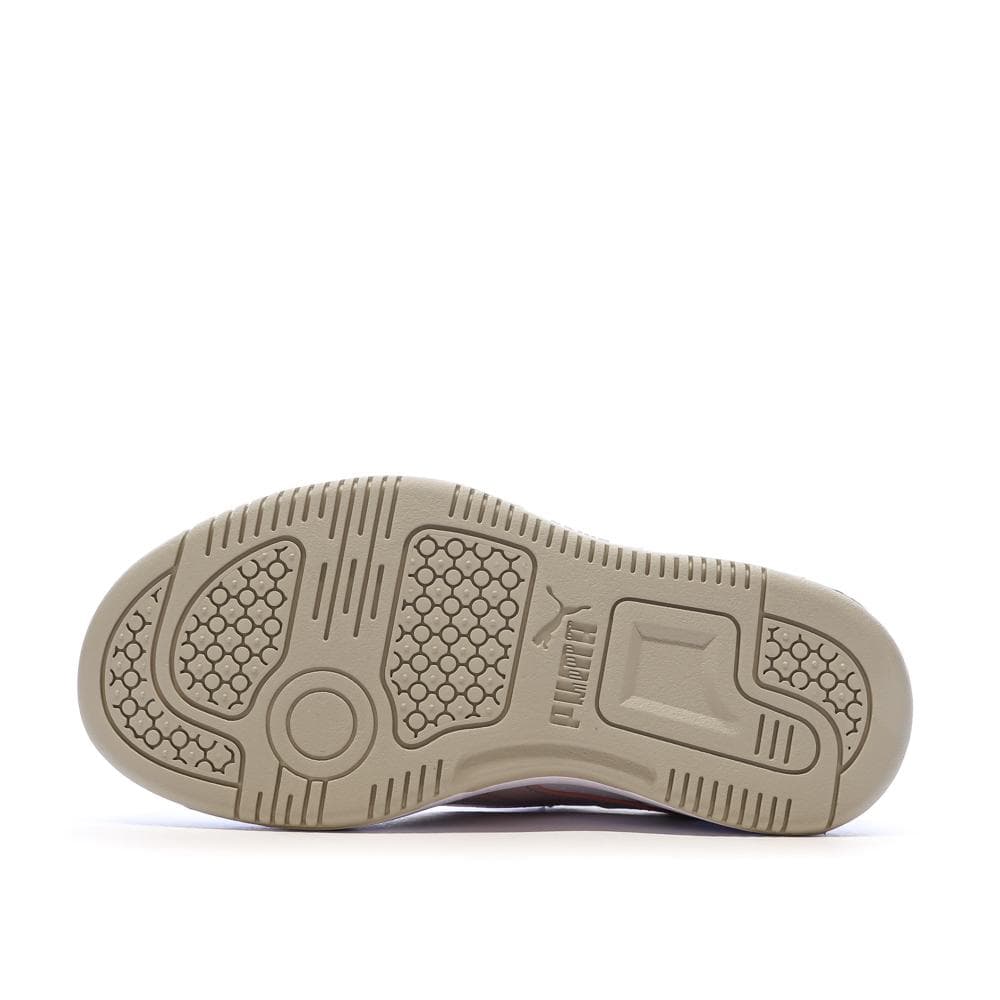 Baskets Blanches/Rose/Beige Fille Puma Rebound 5