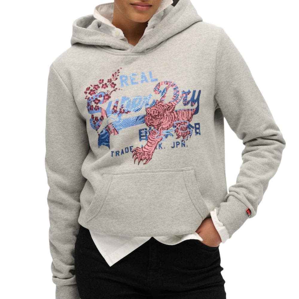 Sweat Gris Femme Superdry Tokyo 1