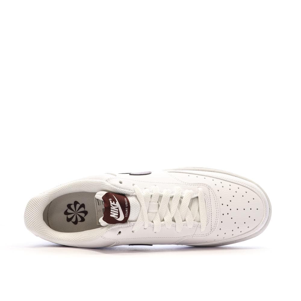 Baskets Blanc/Bordeaux Homme Nike Court Vision Low 4