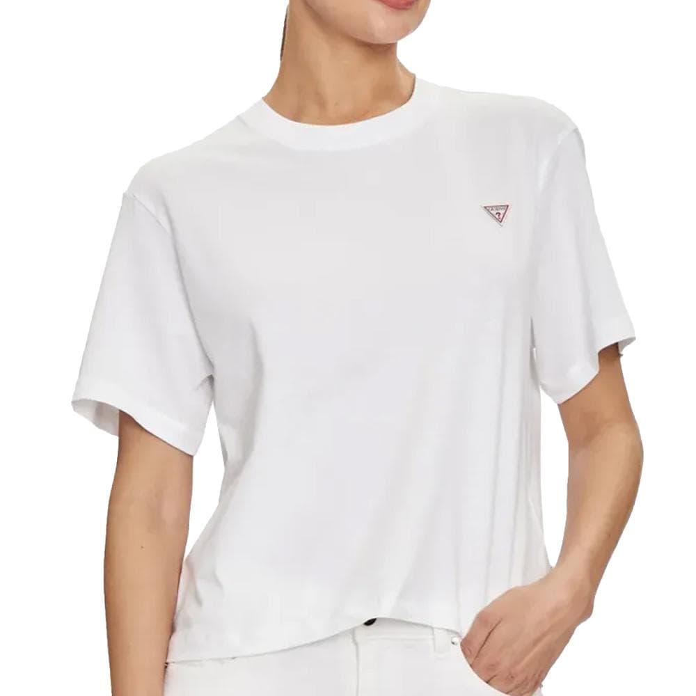 T-Shirt Blanc Femme Guess Boxy 1