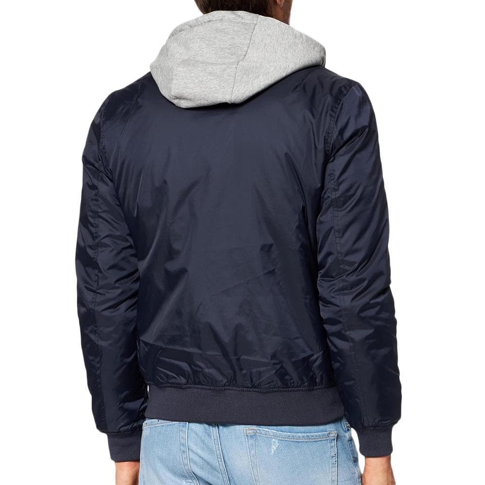 Bomber Bleu Homme Schott Bombers Capuche Amovible En Jersey Schott OREGON-KAK 2