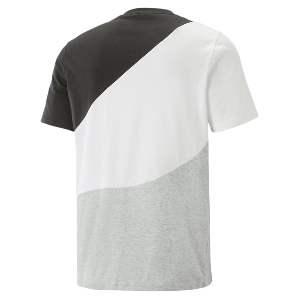 T-shirt Blanc/Noir/Gris Homme Puma Power Cat 2