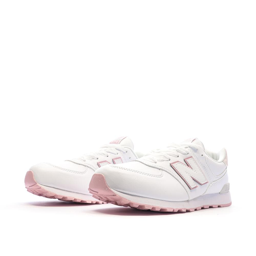 Baskets Blanc/Rose Femme/Fille New Balance 574 6