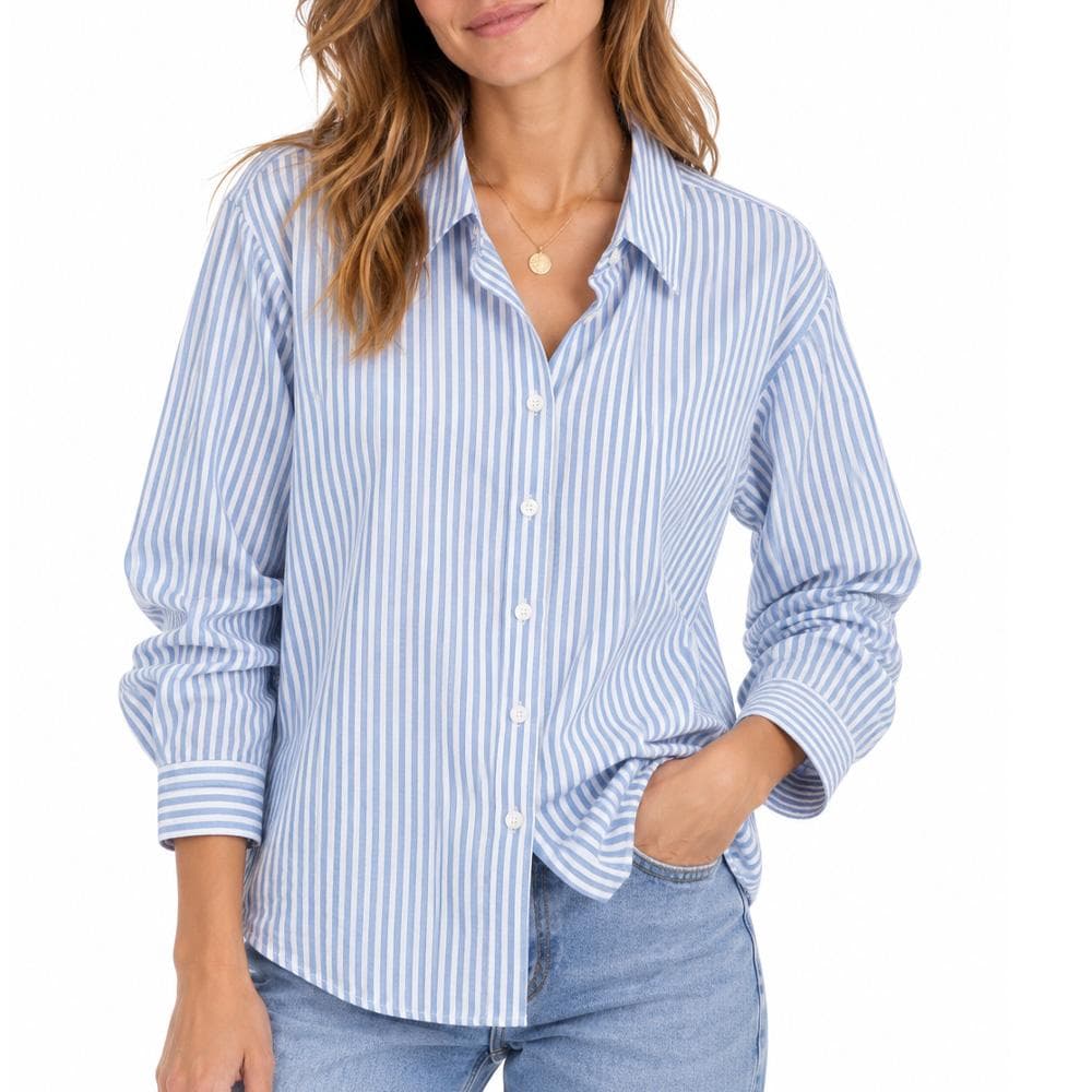 Chemise Rayures Bleu Femme PM Mère & Filles Beach Girl 1