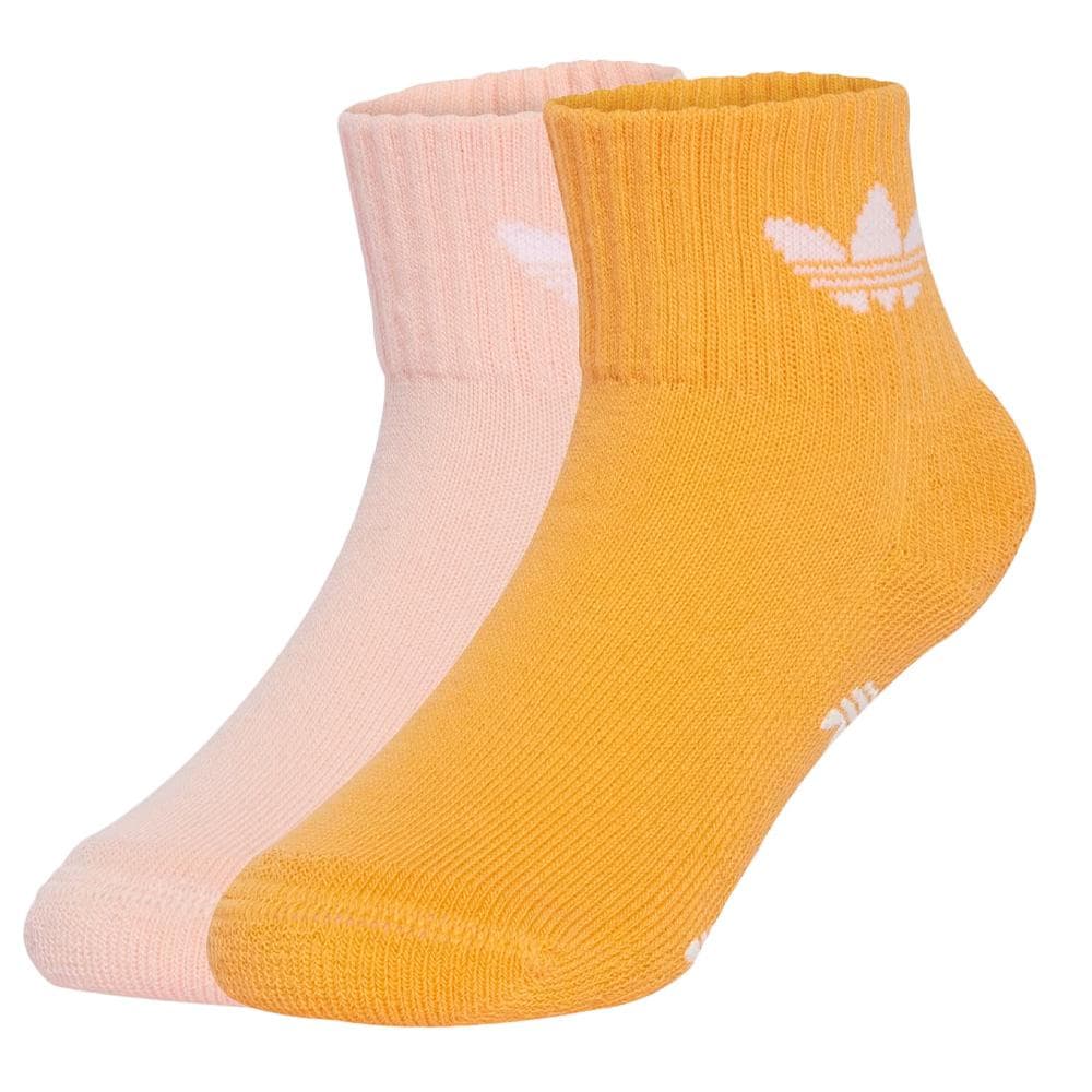 X2 Paires de Chaussettes Rose/Orange Fille/Femme Adidas Ant Slip 1