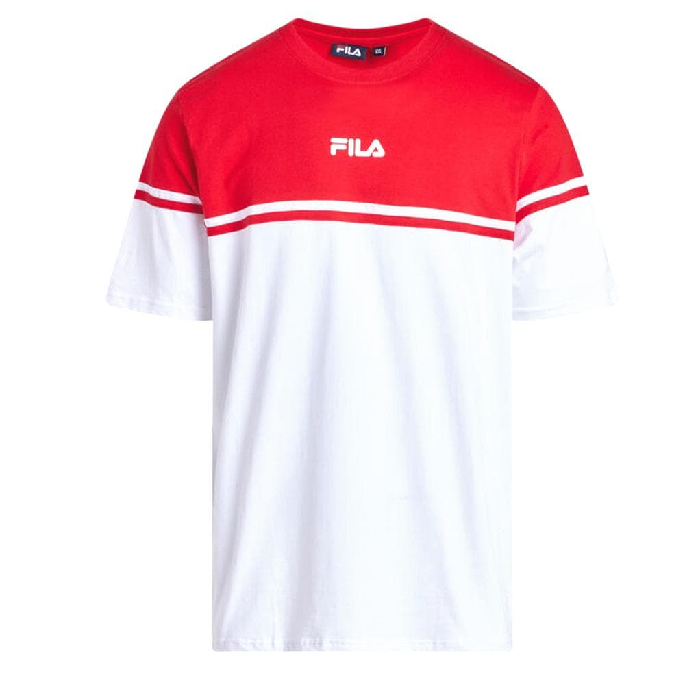 T-shirt Blanc/Rouge Homme Fila Print 1