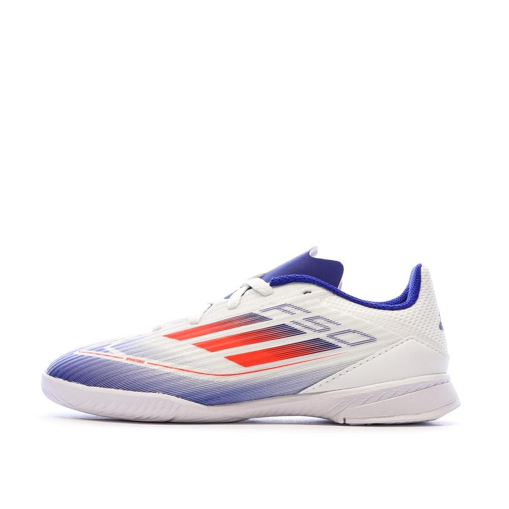 Chaussures de futsal Blanches/Bleu Garçon Adidas F50 League 1