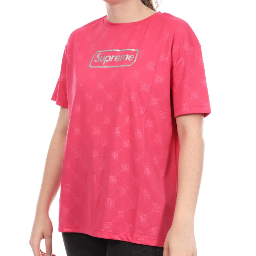 T-Shirt rose/argent femme Supreme Grip Becca 1