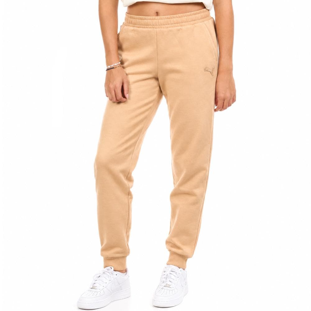 Jogging Beige Femme Puma Embroidery 1