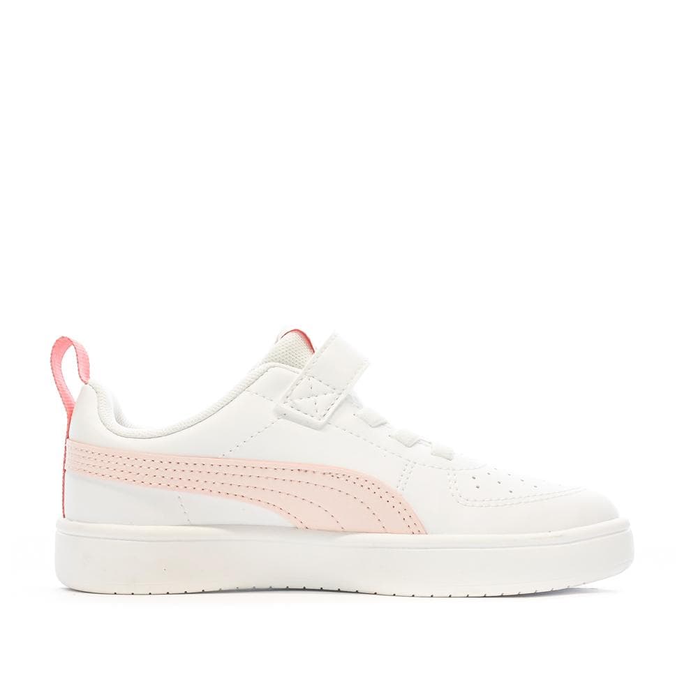 Baskets Blanches/Rose Fille Puma Rickie 2