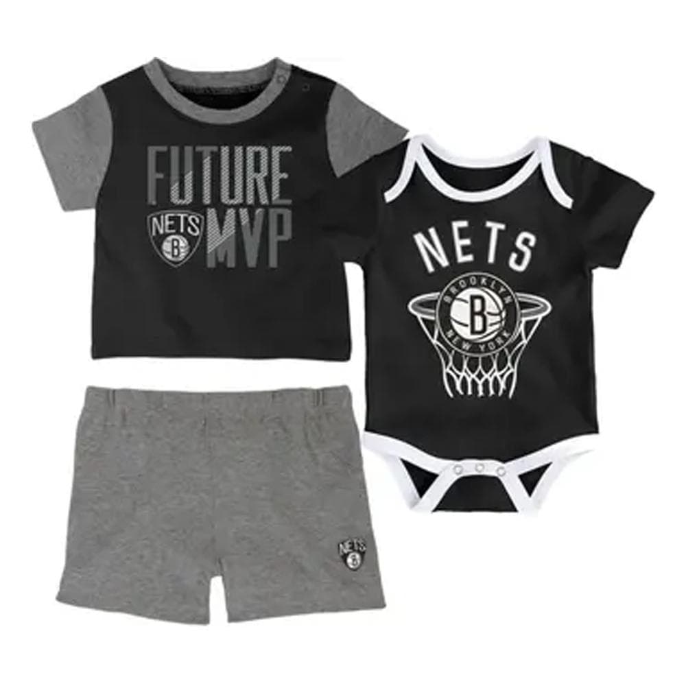 Ensemble 3 pièces Noir Garçon Bébé NBA Brooklyn Nets 1