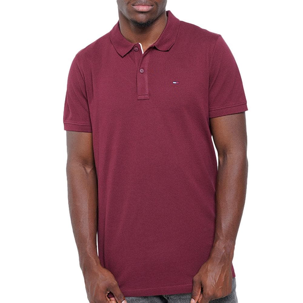 Polo Bordeaux Homme Tommy Hilfiger Tjm Slims 1
