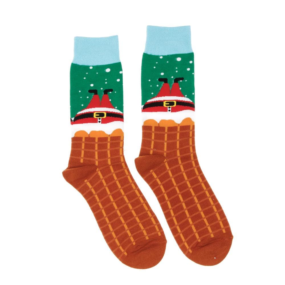 Chaussettes Marron/Vert Mixte Stella Green Cheminée 1